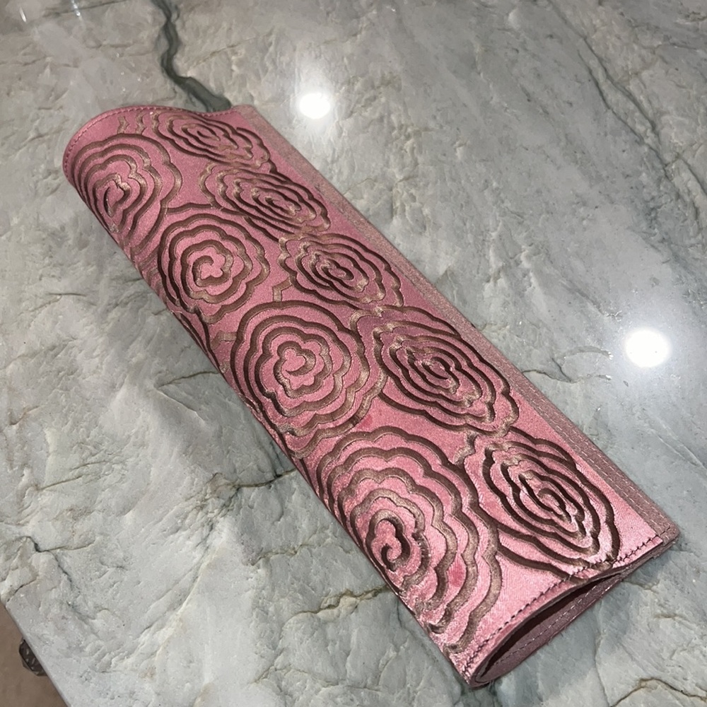 Very unique satin & suede envelope purse.